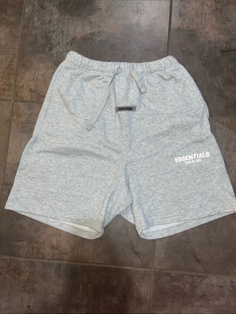 Fear of God Essentials Light Gray Athletic Shorts